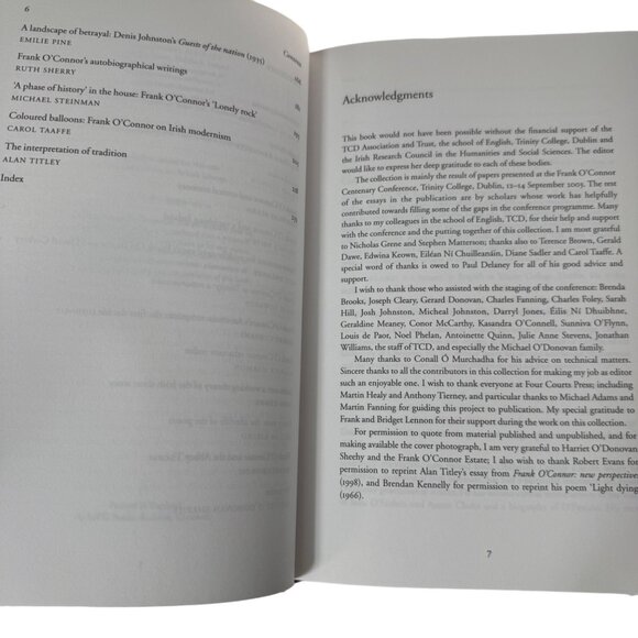 Frank O'Connor Critical Essays 2007 Edited by Hilary Lennon HC Four Courts Press - Picture 6 of 16